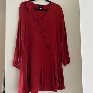 Idano silk red dress